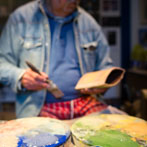 John Pollex in his studio 2017